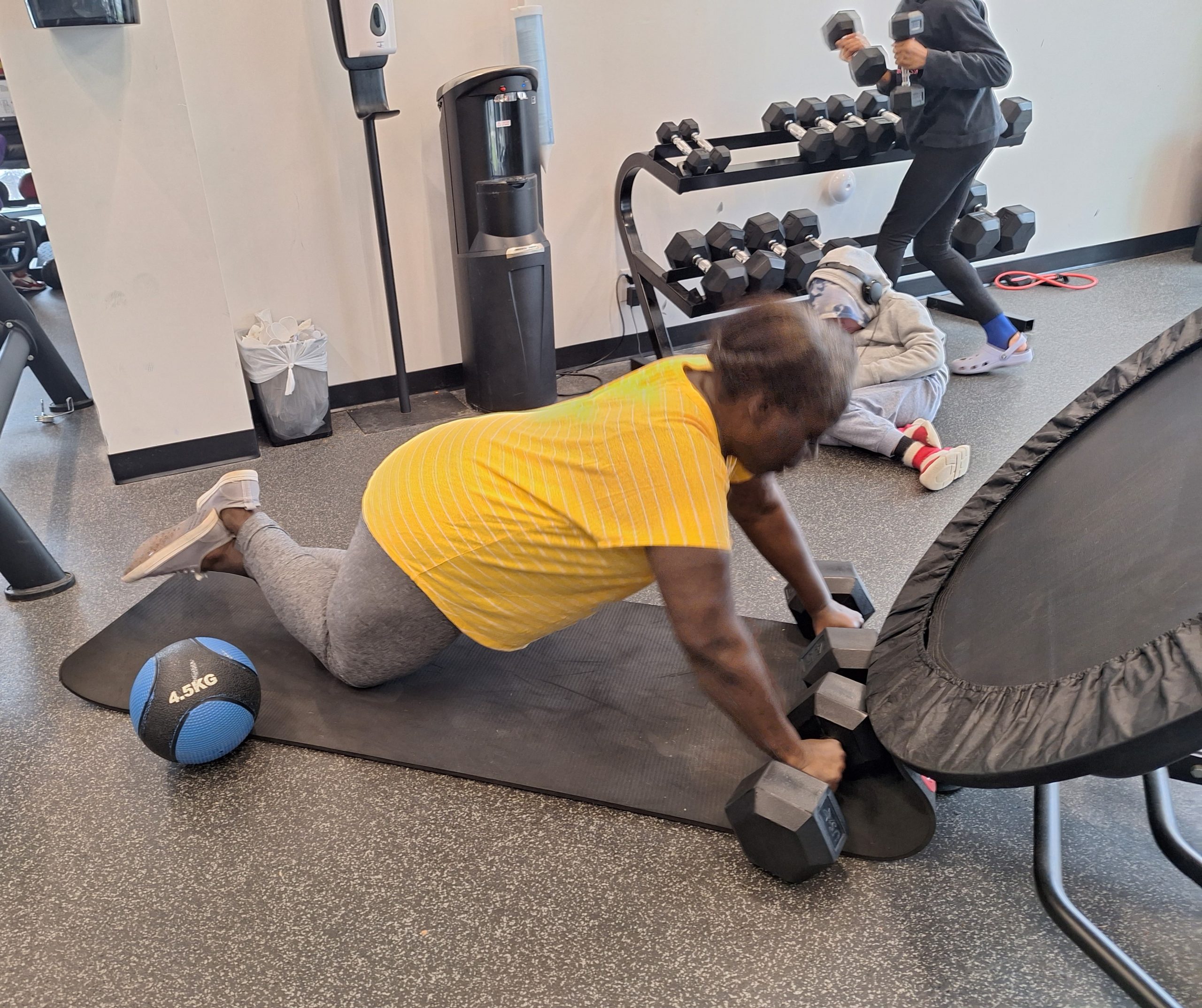 Monique working out